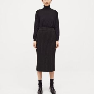 SOLD Babaâ No. 45 Wool Ribbed Midi Skirt